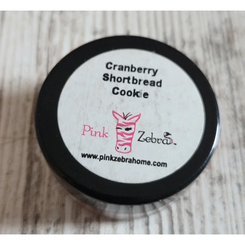 Pink Zebra Sprinkles Cranberry Shortbread Cookie Wax Melt Sample 1-1/8 oz Jar